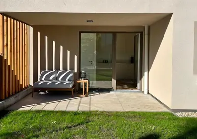Ein Garten an der Unterkunft Modern Studio Gardenia_Gartenwohnung Alte Donau