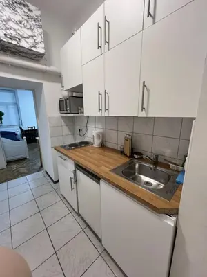 Küche/Küchenzeile in der Unterkunft Prater Apartments I Leopoldstadt