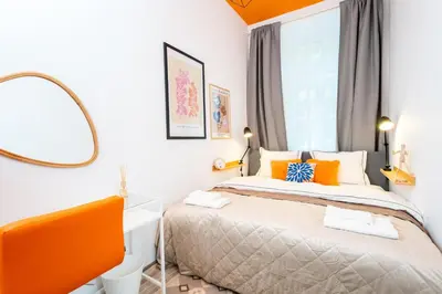 Ein Bett oder Betten in einem Zimmer der Unterkunft Danube family deluxe retreat
