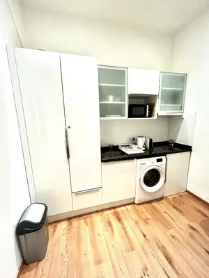 Küche/Küchenzeile in der Unterkunft Vienna Prater Apartment