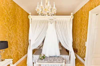 Ein Bett oder Betten in einem Zimmer der Unterkunft Schloß Schönbrunn Grand Suite