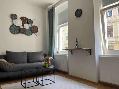 Ein Sitzbereich in der Unterkunft schickes & gemütliches Studio