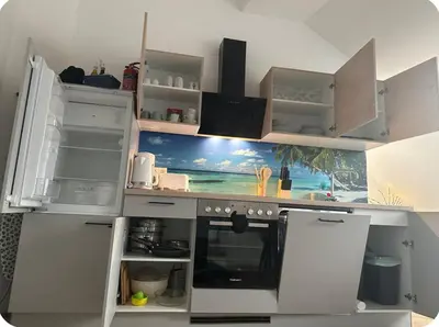 Küche/Küchenzeile in der Unterkunft Klimatisiertes Dachgeschoss City Apartment in Zentrum Wiens