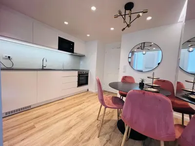 Küche/Küchenzeile in der Unterkunft Zeus Design Loft Apartments Braunhirschen