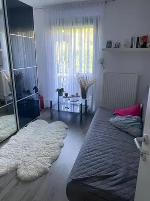 Ein Bett oder Betten in einem Zimmer der Unterkunft Tolle 3 Zimmer Wohnung mit Garten