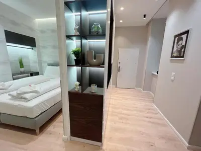 Ein Bett oder Betten in einem Zimmer der Unterkunft Zeus Design Cosmopolitan Studio ※1A