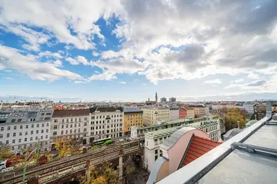 Ein allgemeiner Blick auf Wien oder ein Stadtblick von der Ferienwohnung aus