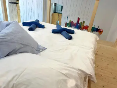 Ein Bett oder Betten in einem Zimmer der Unterkunft Newly renovated Boutique Apartment
