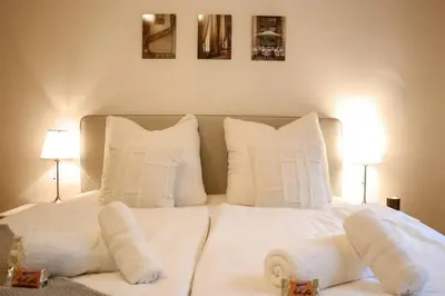 Ein Bett oder Betten in einem Zimmer der Unterkunft Charming, modern & spacious Apartment