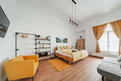 Ein Sitzbereich in der Unterkunft 3 Bedrooms - 74sqm - 10 Min. Inner City