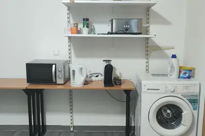 Küche/Küchenzeile in der Unterkunft Ferienwohnung mit Garten