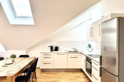 Küche/Küchenzeile in der Unterkunft Spacious Penthouse in Favoriten