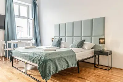 Grundriss der Unterkunft Bright 1BR Apartment 10 Min from Heart of Vienna