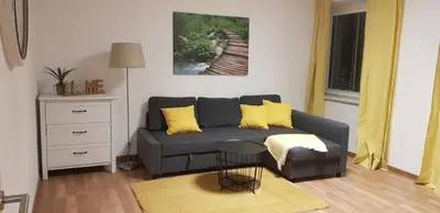 Ein Sitzbereich in der Unterkunft Top Appartement für Business-Wohnen-Urlaub