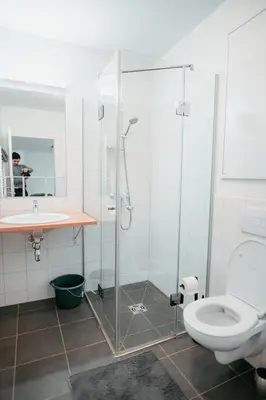 Ein Badezimmer in der Unterkunft Vienna Danube Apartment 45