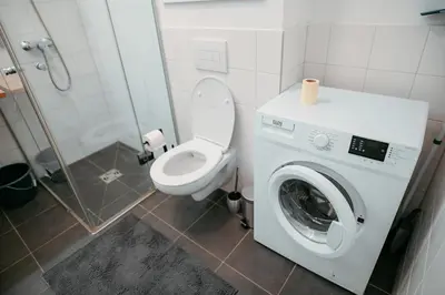 Ein Badezimmer in der Unterkunft Vienna Danube Apartment 45