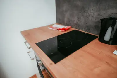 Küche/Küchenzeile in der Unterkunft Vienna Danube Apartment 45