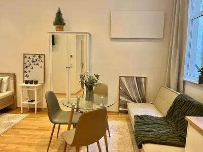 Ein Sitzbereich in der Unterkunft Gemütliches Studio Apartment