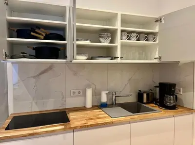 Küche/Küchenzeile in der Unterkunft Gemütliches Studio Apartment