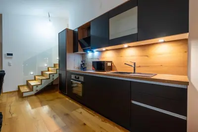Küche/Küchenzeile in der Unterkunft Bennett Apartment
