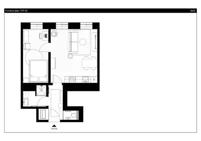 Grundriss der Unterkunft Brand new 2-room central apartment