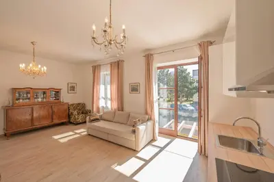 Ein Sitzbereich in der Unterkunft Villa Musik - historical apartments, Baden