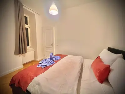 Ein Bett oder Betten in einem Zimmer der Unterkunft Wiedner Apartments