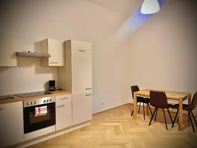 Küche/Küchenzeile in der Unterkunft Wiedner Apartments