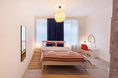 Ein Bett oder Betten in einem Zimmer der Unterkunft Deluxe Brigitternauer NEW Apartment