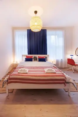 Ein Bett oder Betten in einem Zimmer der Unterkunft Deluxe Brigitternauer NEW Apartment
