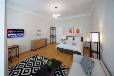 Ein Bett oder Betten in einem Zimmer der Unterkunft Apartment in Leopoldstadt