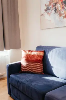 Ein Sitzbereich in der Unterkunft LAX Apartments