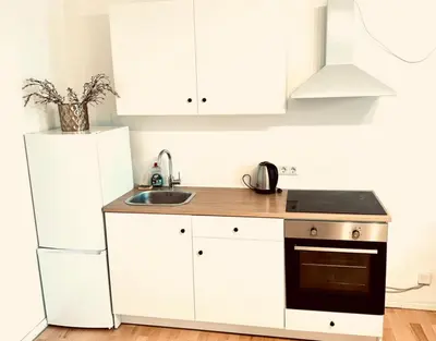 Küche/Küchenzeile in der Unterkunft LAX Apartments