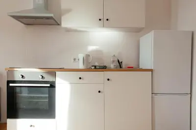 Küche/Küchenzeile in der Unterkunft LAX Apartments