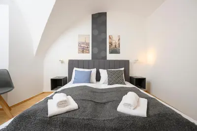 Ein Bett oder Betten in einem Zimmer der Unterkunft City Center Mödling
