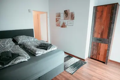 Ein Sitzbereich in der Unterkunft Vienna Shopping Center 3 Apartment