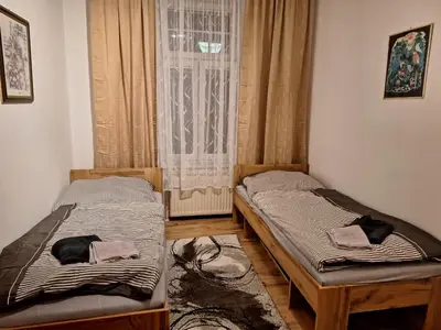 Ein Bett oder Betten in einem Zimmer der Unterkunft Villa SCS Nähe
