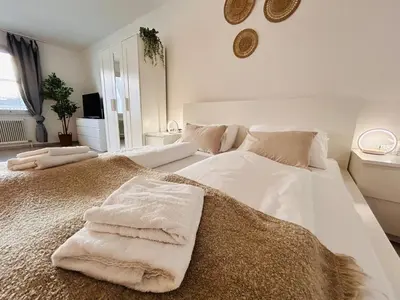 Ein Bett oder Betten in einem Zimmer der Unterkunft Appartment near Schönbrunn