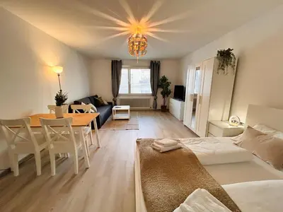 Ein Sitzbereich in der Unterkunft Appartment near Schönbrunn