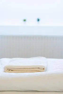 Ein Bett oder Betten in einem Zimmer der Unterkunft Luxury Penthouse - Augarten