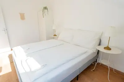 Ein Bett oder Betten in einem Zimmer der Unterkunft Luxury Penthouse - Augarten