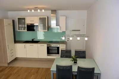 Küche/Küchenzeile in der Unterkunft Apartment Vienna 22