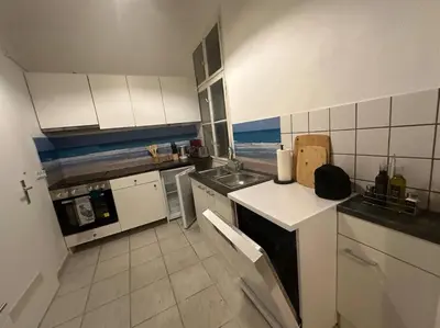 Küche/Küchenzeile in der Unterkunft Klimatisierter Wiener Altbauflair im Zentrum Wiens