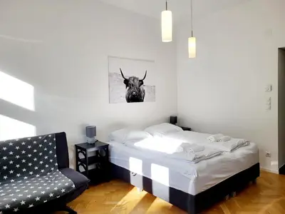 Ein Bett oder Betten in einem Zimmer der Unterkunft Kienmayer Apartment Vienna