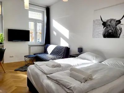 Ein Bett oder Betten in einem Zimmer der Unterkunft Kienmayer Apartment Vienna