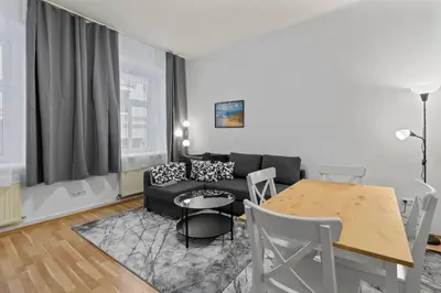 Ein Sitzbereich in der Unterkunft Modern Apartment close to Center - 2BR