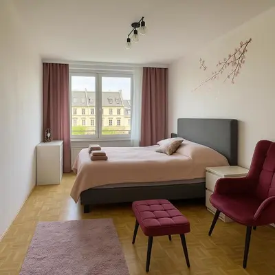 Ein Bett oder Betten in einem Zimmer der Unterkunft Big Family Apartment