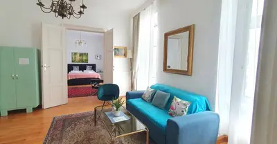 Ein Bett oder Betten in einem Zimmer der Unterkunft Suite in imperial design, central location
