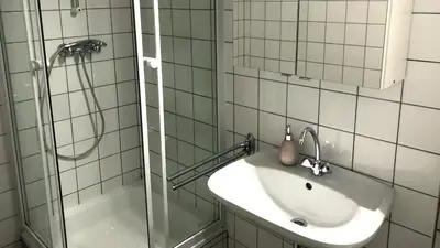 Ein Badezimmer in der Unterkunft Studio in a Viennese traditional building, central location