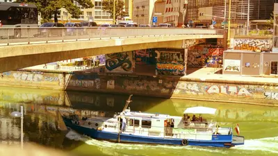 Blick auf einen Fluss in der Nähe der Ferienwohnung